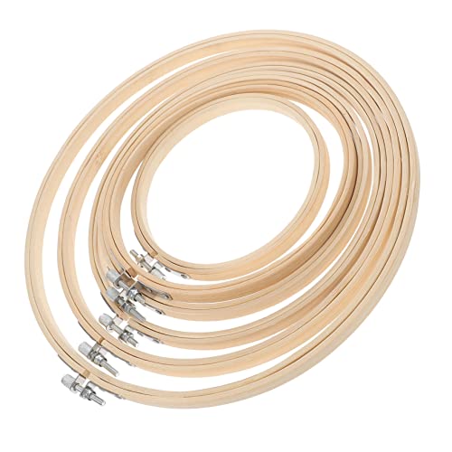 ULDIGI 6Pcs Embroidery Hoops Craft Sewing Rings for Cross Stitching Versatile for Quilting and Decorative Projects