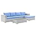 Modway EEI-5445-LGR-LBU Patio Set, Light Gray Light Blue