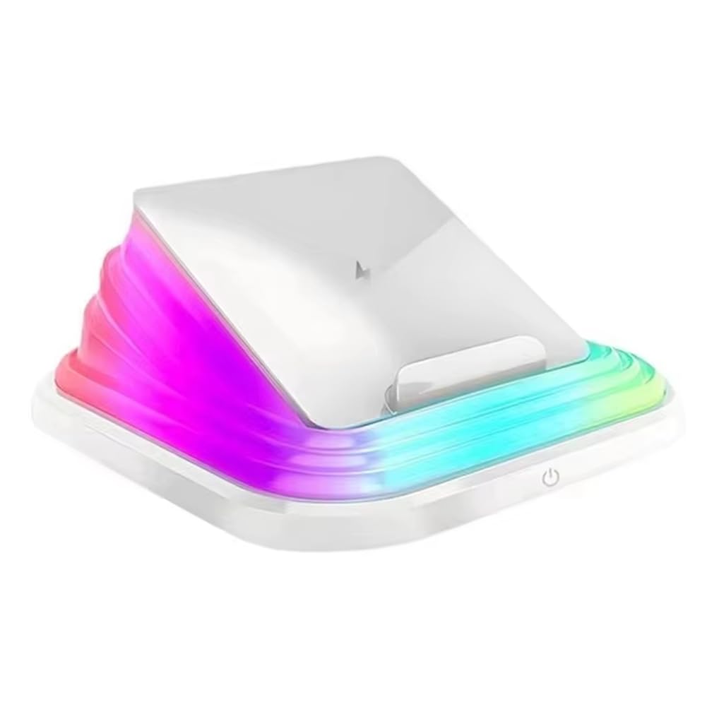 CTRLZS Foldable Wireless Charger with Colorful Touch Night Light - Multifunctional Desktop Mobile Phone Charging Station