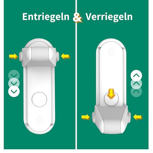 Moonybaby 2 Stück Kindersicherung für Türklinken, Türgriff Sicherheitshebel, Kindersicherung Tür, Kein Werkzeug, Einfache Bedienung, Keine Rückstände