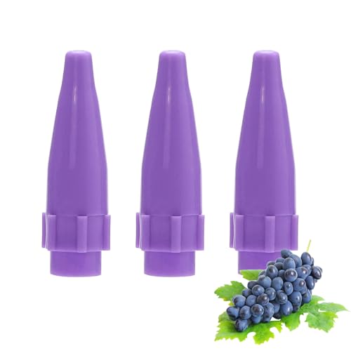 Image of Grape Flavor Nozzle Silent Plastic Dispenser Premium Silent Nozzles & Neutral Twist Tops for Any Brand Cream Chargers Tanks(3 Packs)