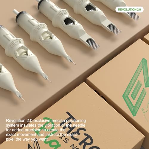EZ Tattoo Cartridge Needles #10 (9RM) 20Pcs ECO-Friendly Material Bugpin Curved/Round Magnum Disposable Tattoo Needles Cartridges for Rotary Tattoo Machine Gun - Image 3