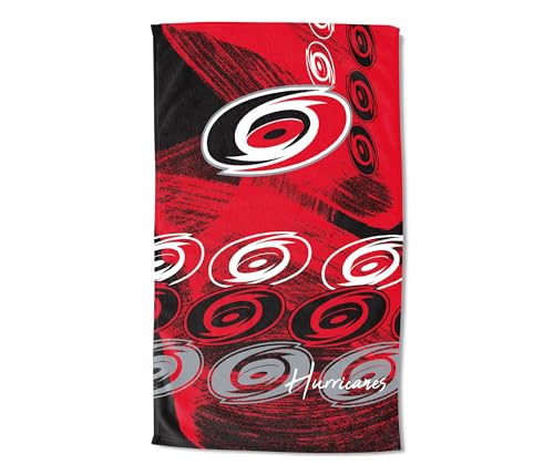 Northwest NHL Carolina Hurricanes Oversized Microfiber Beach Towel, 40 x 72 Inches – Quick Dry, Sand Resistant, Lightweight, Highly Absorbent, Distorter Design