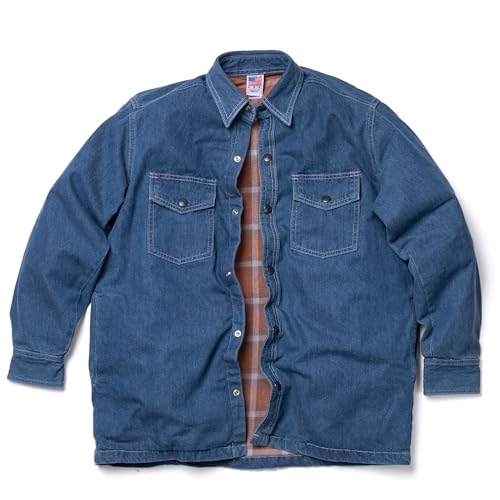 Lightweight Stonewashed Denim Concealed Carry Shirt Jacket with Universal Holster and Extra Magazine Holder2