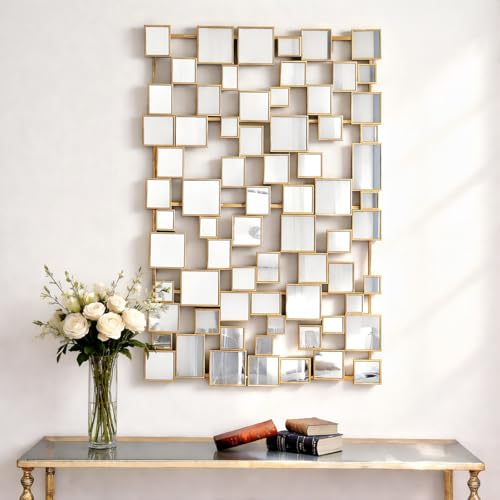 NXHOME Gold Mosaic Wall Mirror