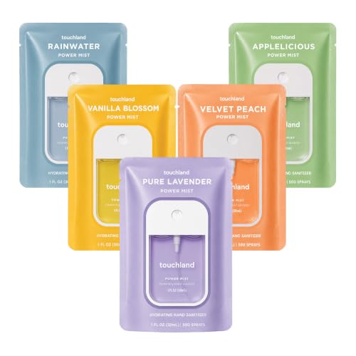 Touchland Blossom 5 Hydrating Hand Sanitizer Spray Set Travel Size