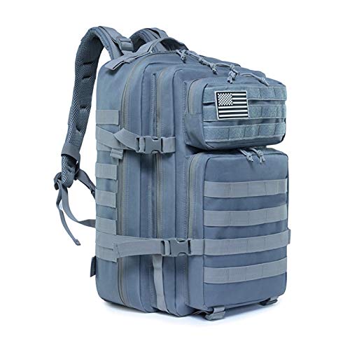 SJAPEX Mochila Tctica Militar 45L, Paquete de Asalto de Gran Capacidad para Utilidad Militar Bolsa de Emergencia, para Caza Senderismo Acampada Actividad al Aire Libre