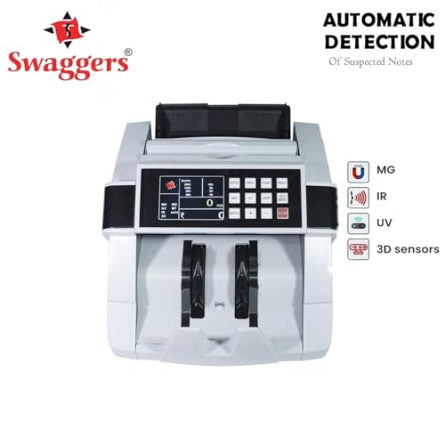 Image of swaggers Cruze Value Heavy Duty Mix Note Counting Machine with Fake Note Detection Compatible for All Indian Currency 10,20,50,100,200,500