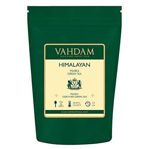VAHDAM, Himalayan Pearls Green Tea Leaves | 3.53 Oz (50 Cups) | Pure