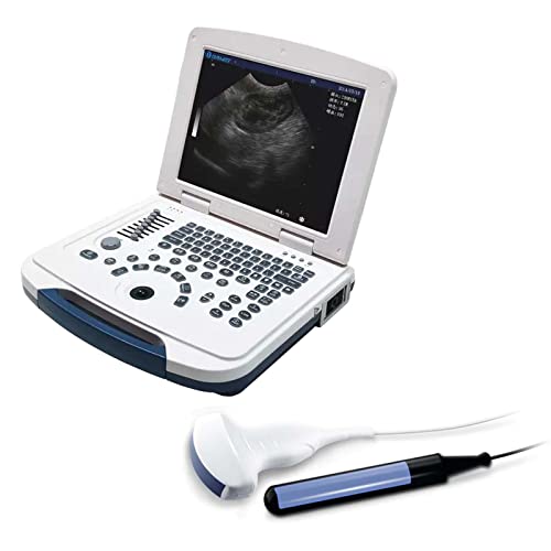 Image of DAWEI Veterinary Ultrasound Machine Portable Laptop with 3.5Mhz Convex Probe,6.5Mhz Retcal Probe Vet Ultrasound Scanner for Horse,Cattle,Goat,Pig,Big Animals Pets