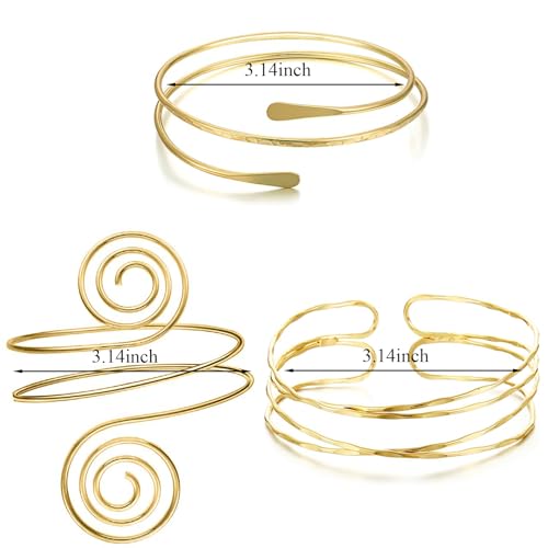 MAGIDOVE 3PCS Arm Cuffs for Women Arm Band Adjustable Armband Set2