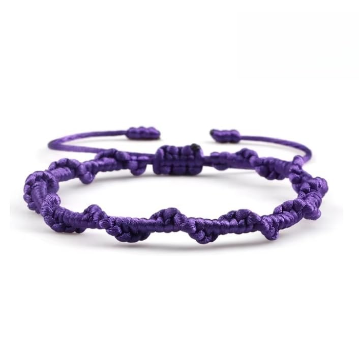 Bracelet fil ajustable qui ne casse pas avec nœud tressé ultra résistant