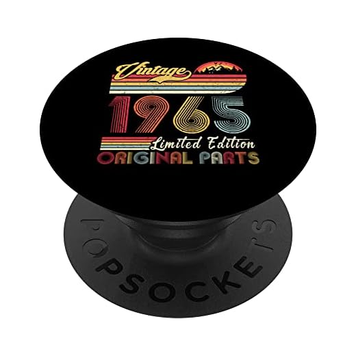 Vintage 1965 Edición limitada 57 años 57 cumpleaños PopSockets PopGrip Intercambiable