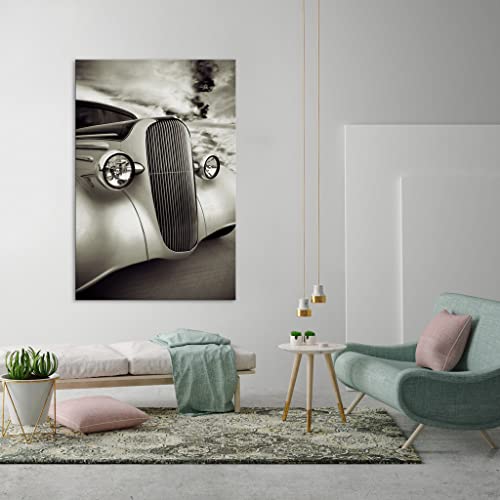 Tableau de décoration canvas auto moto lumineux la nuit design exclusif 80x120 - 3