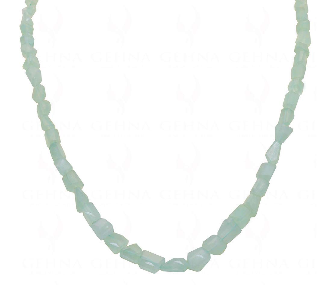 Aquamarine Gemstone Uneven Shaped Bead Strand-image-12