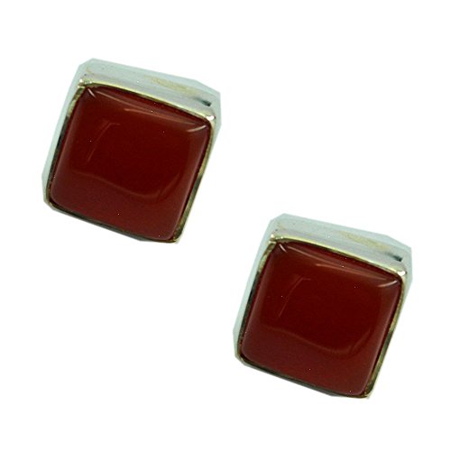 Boucles d'oreilles onyx rouge et argent sterling, cadeau idéal fille