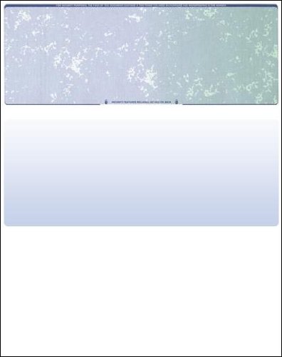 Compuchecks Blank Check Paper - 100 Pack - Computer Security Business Checks, QuickBooks & Laser Printer Compatible - Check On top, Voucher On Bottom - Check Paper Size 8 1/2-11 Blue/Green Prismatic
