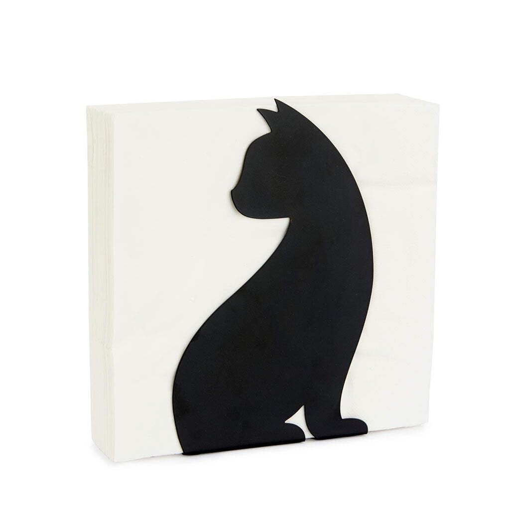 Balvi Feline Napkin Holder Black Suitable for Various Sizes and Shapes Metal