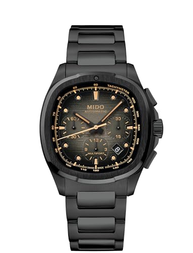 Image of MIDO Multifort TV Chronograph - Swiss Automatic Watch for Men - 41.2 x 42mm Case - Stainless Steel Bracelet Plus Additional Strap