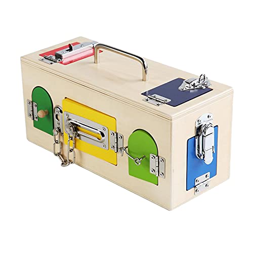 LuDa Montessori Practical Toy Lock Box Teaching Aids Preschool Gift Locking Toy LuDa Montessori Practical Toy Lock Box Teaching Aids Preschool Gift Locking Toy