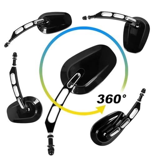 Espejo retrovisor ajustable de alta precisión 360 grados para Harley Touring 3