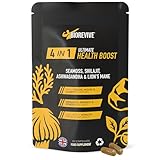 Biorevive Ultimate Health Boost Sea Moss, Shilajit, Lion's Mane and Ashwagandha Complex 60 Capsules Natural Energy, Focus, Immunity and Gut Health Support Wellness Supplement