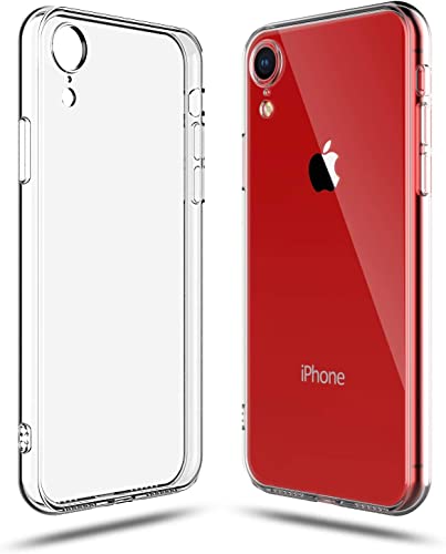 Image of NISHTECH for iPhone XR Premium Transparent Hybrid Soft Slim Dust Proof Back Case Cover Silicone with Camera Protection