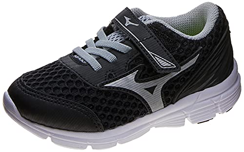 Tênis Mirai Kids, Mizuno, Criança Unissex, Preto/Prata/Cinza, 28