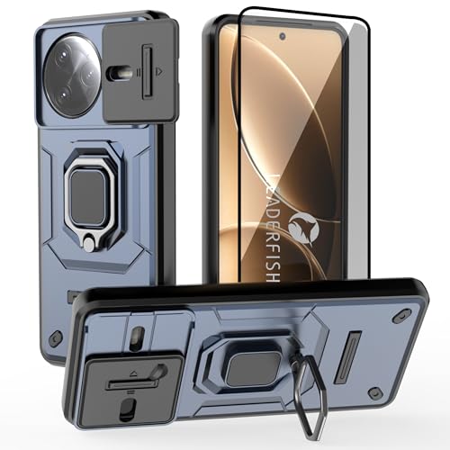 LEADERFISH yYJo[Sʕیzfor Xiaomi POCO F7 Ultra P[X O + KX tB Jی TPU+PC 360°] X^h@\ ԍڃz_[Ή VI~ Redmi K80 Pro P[X N