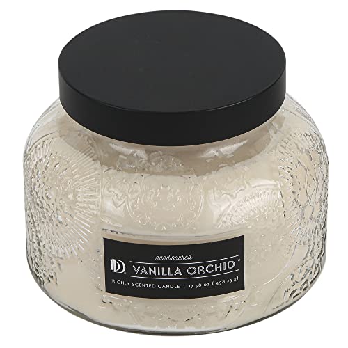 Vanilla Orchid Embossed Jar Candle