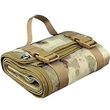 Gexgune ProShoot Rollbare Taktische Schießmatte, rutschfeste Schießmatte aus 900D-Nylon mit Heringslöchern und MOLLE, Jagd- und Trainingsausrüstung (200 x 75 cm) (FL)