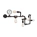 Produktbild Lingkai Vintage Industrial Retro Metall Wasserrohr Wandlampe mit Fünf Edison Lichtquellen Steampunk Wand Licht mit Kupfer Fertig