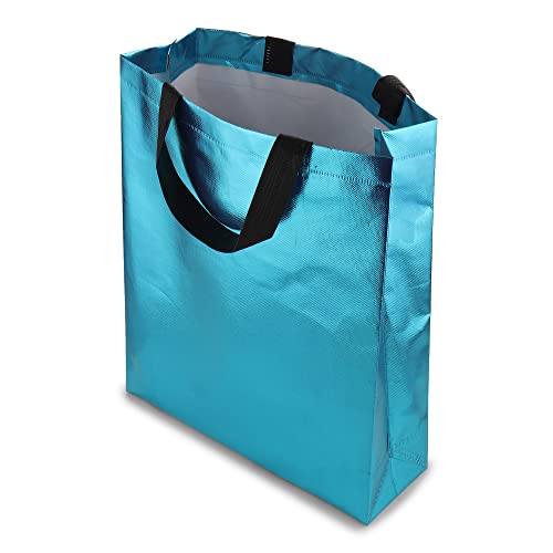 Image of DOUBLE R BAGS Reusable Small Gift Bags - Elegant Gold Shopping Bags with Handles for Weddings, Birthdays, and Return Gifts - Eco-Friendly & Durable.