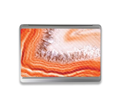 Image of MightySkins Carbon Fiber Skin Compatible with Microsoft Surface Laptop Studio 2 (2023) Full Wrap Kit - Orange Quartz | Protective, Durable Textured Carbon Fiber Finish | Made in The USA