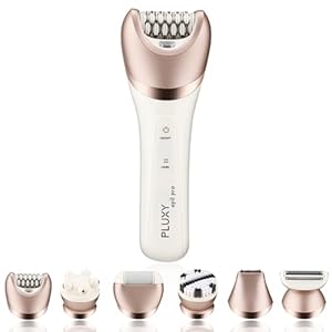 Pluxy™ Epil Pro 3.0 Women Face Epilator Cordless Rechargeable Epilator for Women 6-in-1 Women Shaver Kit for Face,Hand,Legs, Underarms