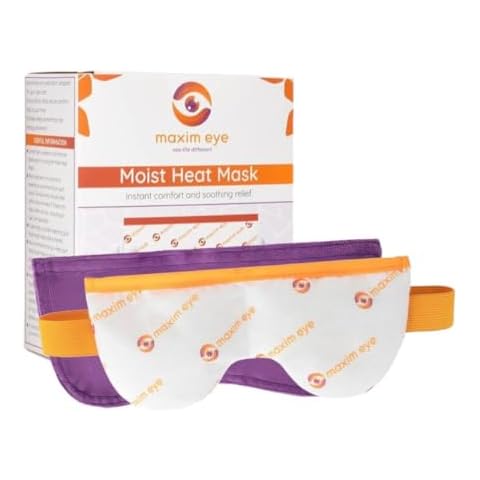 Eye Compress Moist Heat Eye Mask for Dry Eyes - Microwave Eye Mask - Washable and Reusable Heated Eye Mask - Refreshes Eye, Aids in Reducing Migraine, Sinus, and Headaches - by Maxim Eye Cover