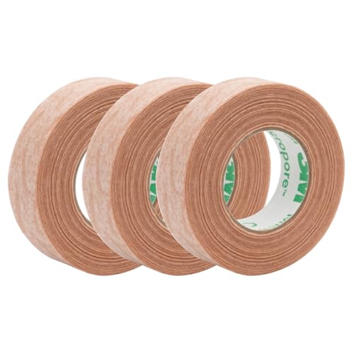 3M Micropore - Medizinisches Pflaster - Chirurgisches Klebeband hypoallergen braun 1 25cm x 9 1m 3 Rollen