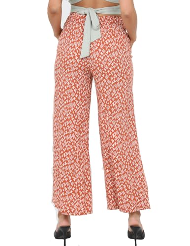 Angie Women's V-Yoke Wide Leg Pant in Satin3