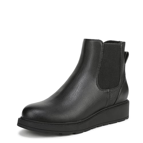 Blowfish Women's Kali Cozy Wedge Chelsea Boots | Faux-Fur Lined Ankle Boots with Wedge Heel & Stretch Gore Panels | Warm Winter Boots for Everyday Comfort & Style | UK 5