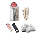 OLDENDO Universal Lighter Bottom Parts Replacement Repair Kit Pack for Petrol Gas Oil Fluid Lighter Accessories (Flint Stone, Cotton, Wick, Cotton Felt Pad & Rubber Felt Pad)