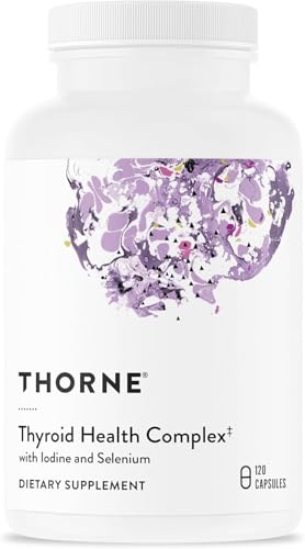THORNE Thyroid Health Complex - Thyroid Cofactors for Thyroid Function Support - Vitamins B12 C & E Ashwagandha Iodine Zinc Selenium Copper & L-Tyrosine - Third-Party Certified - 120 Servings