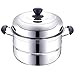Garnek/parownica do gotowania na parze, domowy parowiec ze stali nierdzewnej 201 (24/26 cm), do kuchenki gazowej/kuchenki indukcyjnej (rozmiar: 24 cm) (24 cm)