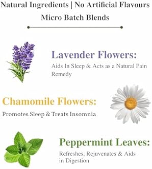 Sancha Tea Boutique Stress Relief Tea | 25 Pyramid Bags | Caffeine Free Herbal Tisane with Chamomile, Lavender & Mint | Relaxing & Calming Blend