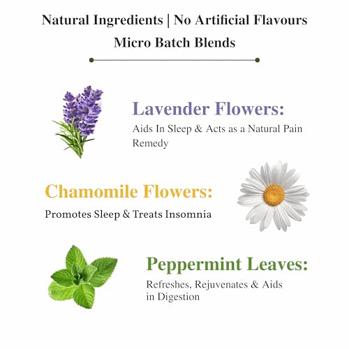 Image of Sancha Tea Boutique, Combo Pack: Chamomile Herbal (50g) & Stress Relief Herbal Tisane (25 Pyramid Bags), Caffeine Free Tisane, Calming & De Stress Drink