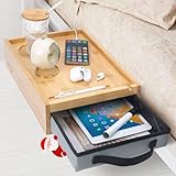 🛋️【Einfach zu installieren】Sie müssen nur den Nachtkommode auf das Bett oder andere Möbel stellen, dann die 2 Knöpfe in der idealen Position festziehen, und schon ist die Installation abgeschlossen. Die Gesamtstruktur des Nachttisches ist verstärkt, um eine stärkere Zug- und Druckkapazität zu erreichen (kann 5 kg tragen). Die Schraube fügt außerdem eine rutschfeste Gummimanschette hinzu, um ein Verkratzen der Möbeloberfläche zu verhindern.