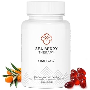 Sea Berry Therapy Omega-7 Softgels, Pure Organic Himalayan Sea Buckthorn, Max Potency, 180ct