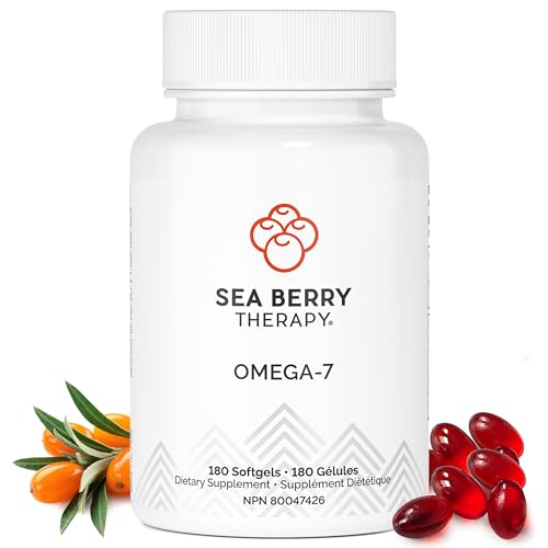 Sea Berry Therapy Omega-7 Softgels, Pure Organic Himalayan Sea Buckthorn, Max Potency, 180ct