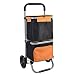 Produktbild HXPK Tragbarer Klappleiterwagen, Aluminiumlegierungsanhänger, Haushaltswagen, Wasserdichter Rucksack mit großer Kapazität (2 Schichten),Orange