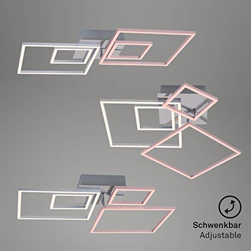 Plafonnier LED Briloner Leuchten lampe chrome à modules pivotants - 4