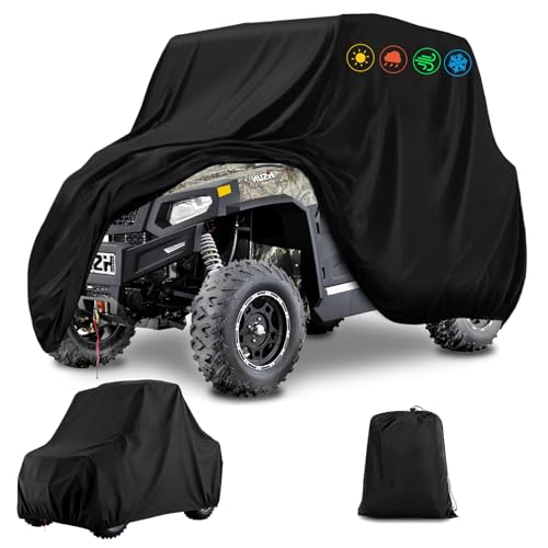 Chikia 2-3 Seater UTV Cover 420D All-Weather Protection Replacement for Hisun Axis Massimo T-boss 400 500 550 700 750 x550 xs750 Sector Outfitter/CFMOTO/Rhino Waterproof Windproof Dustproof